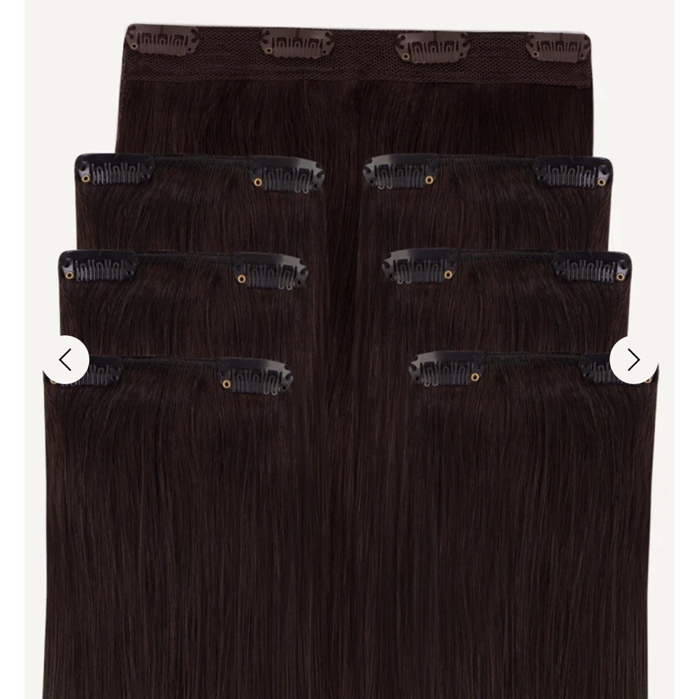 Irresistible me clip in hair extensions 20 inches dark brown